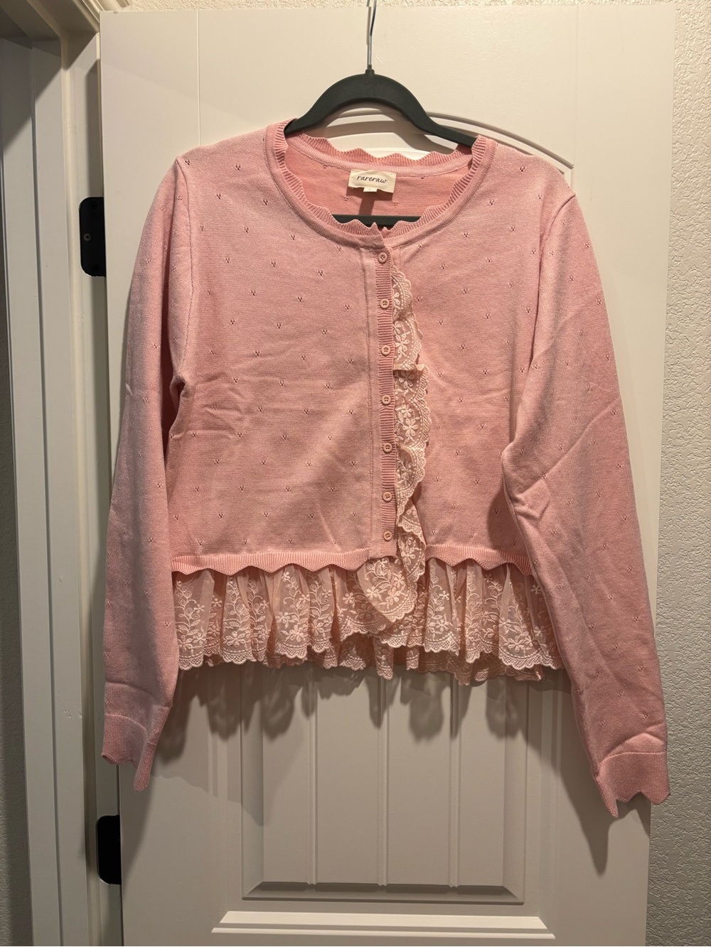 Pink Lace Cardigan